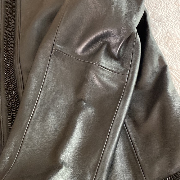 Chico’s black leather beaded jacket. Rare find - Picture 14 of 14